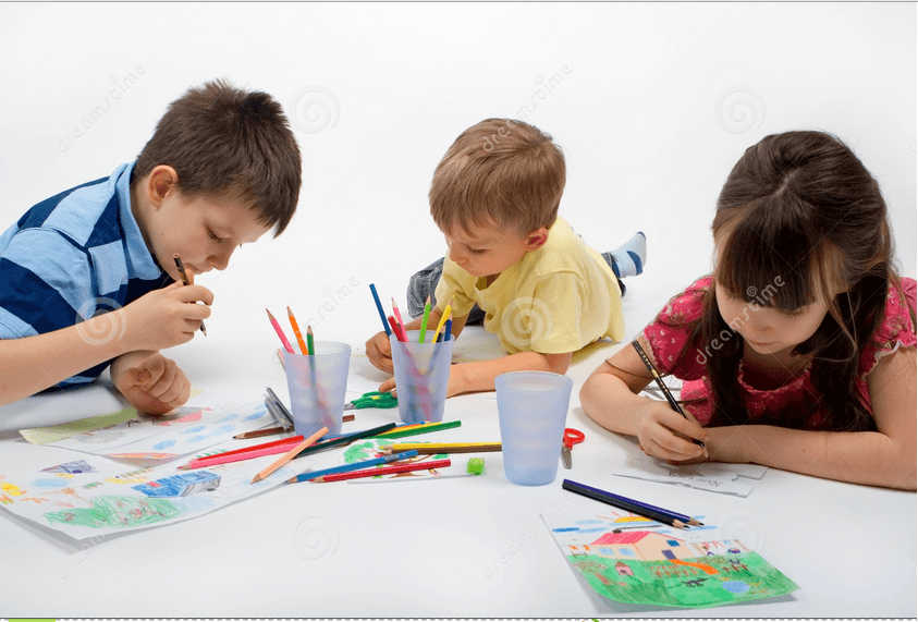 Rajzoló gyerekek, illusztráció
